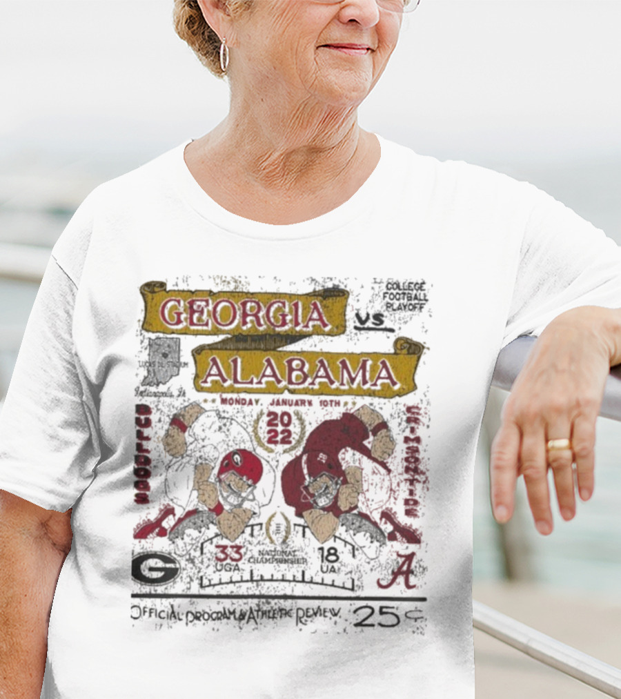 Georgia Bulldogs Alabama Crimson Tide College Football National Championship 2022 Showdown Classic Matchup T-Shirt