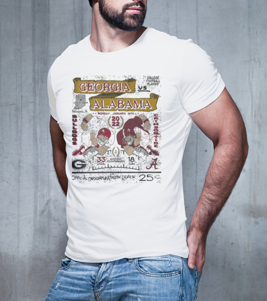 Georgia Bulldogs Alabama Crimson Tide College Football National Championship 2022 Showdown Classic Matchup T-Shirt