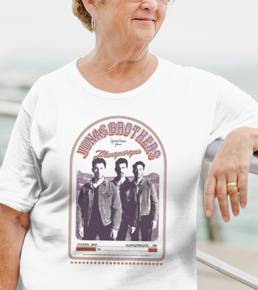 Jonas Brothers Greetings From Albuquerque NM Isleta AMP September 30 2025 T-Shirt