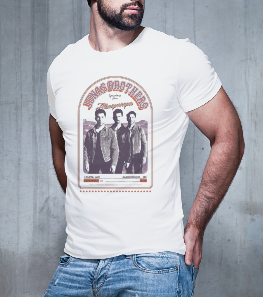 Jonas Brothers Greetings From Albuquerque NM Isleta AMP September 30 2025 T-Shirt
