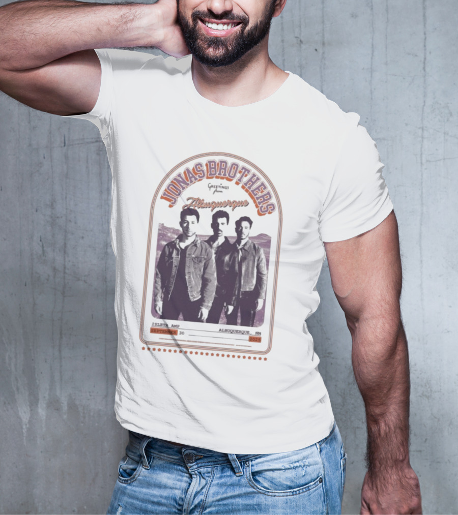 Jonas Brothers Greetings From Albuquerque NM Isleta AMP September 30 2025 T-Shirt
