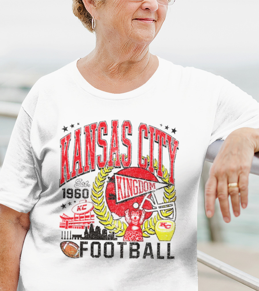 Kansas City Kingdom Chiefs Football Est 1960 T-Shirt