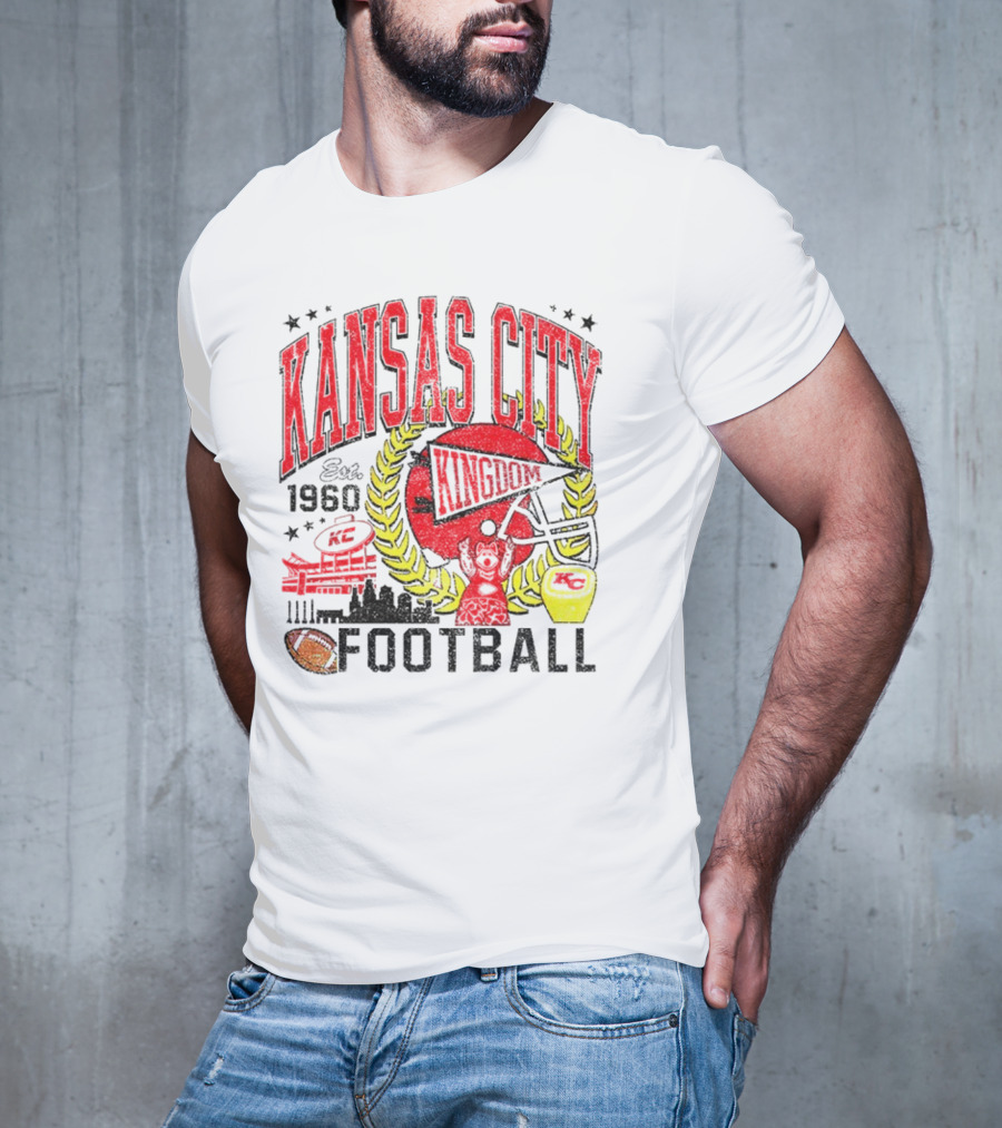 Kansas City Kingdom Chiefs Football Est 1960 T-Shirt