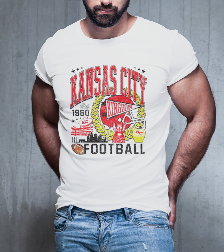 Kansas City Kingdom Chiefs Football Est 1960 T-Shirt