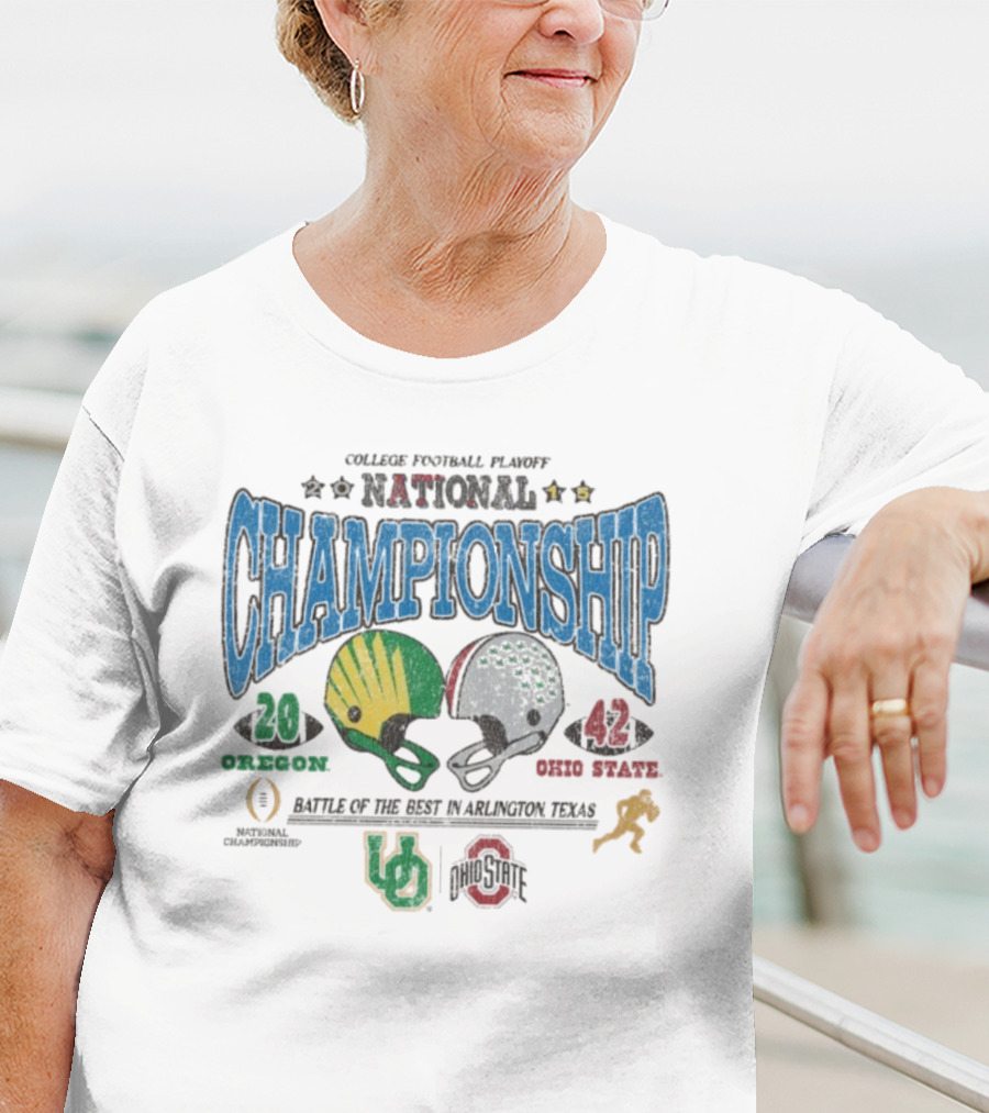 Ohio State 42 Vs Oregon 20 College Football Playoff National Championship 2015 Arlington Texas T-Shirt