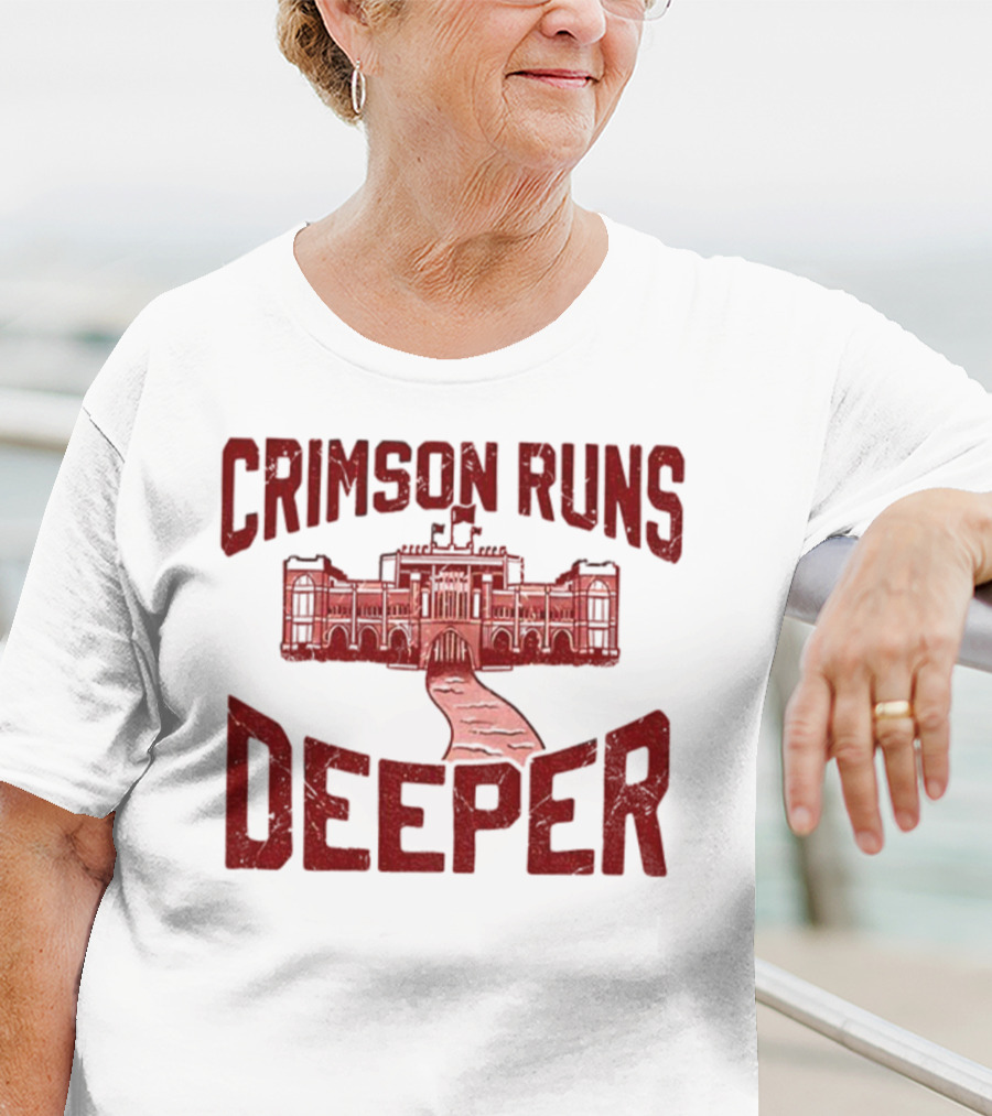 University Of Alabama Crimson Tide Crimson Runs Deeper Historic Campus Design T-Shirt
