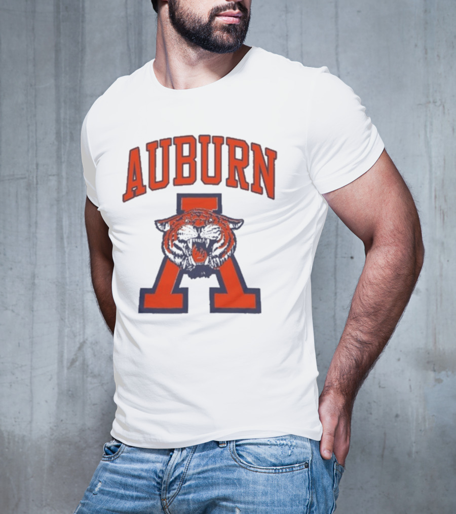 Auburn Tigers Roaring Vintage Logo Retro College Spirit T-Shirt