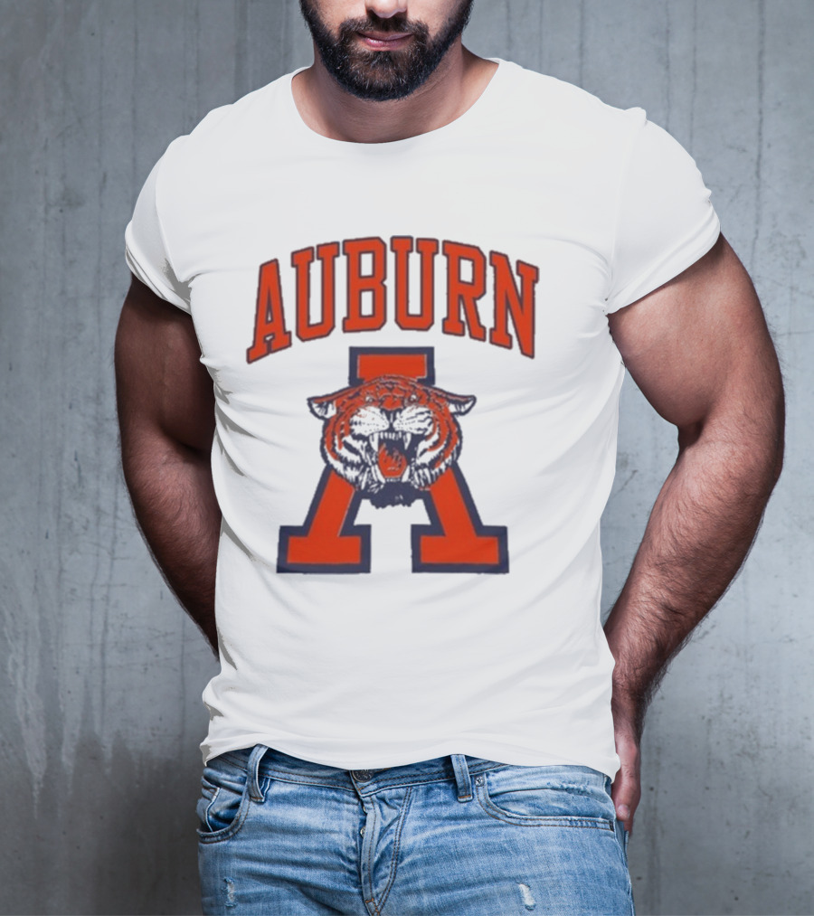 Auburn Tigers Roaring Vintage Logo Retro College Spirit T-Shirt