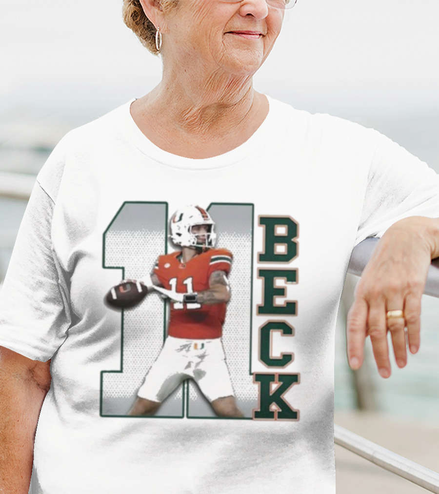 Miami Hurricanes Carson Beck #11 Player Tribute T-Shirt