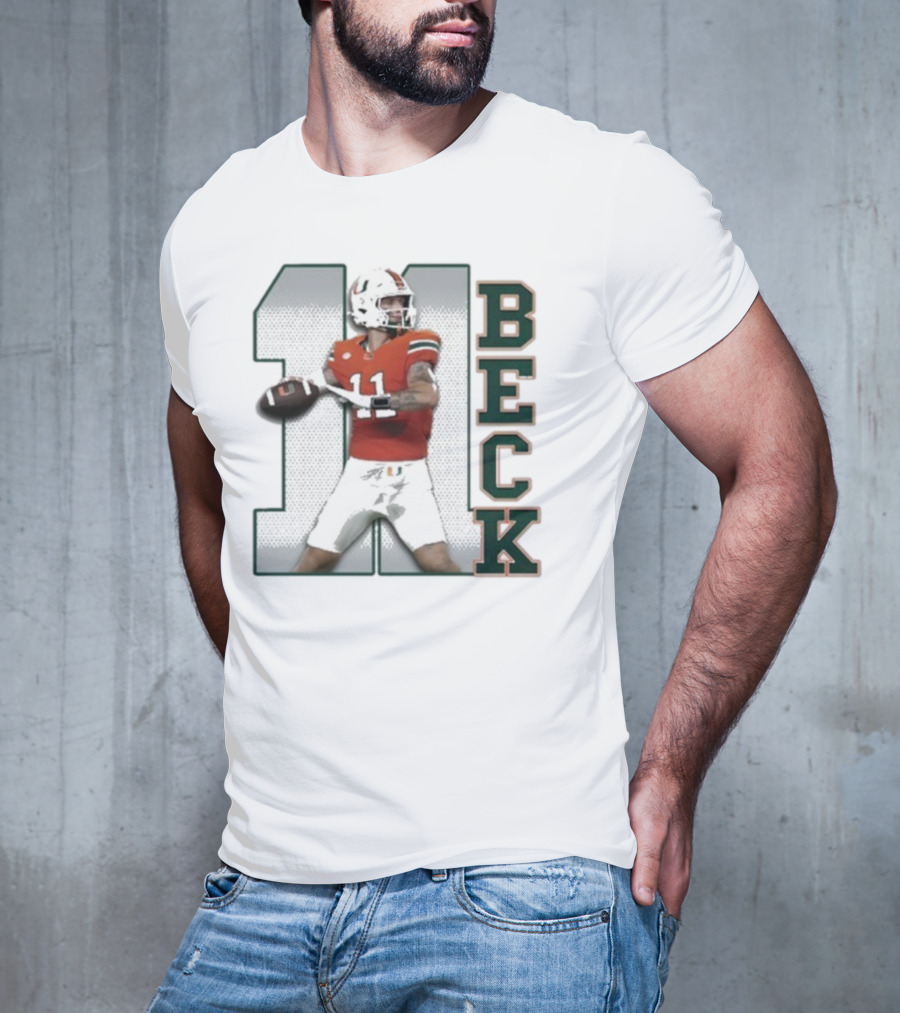 Miami Hurricanes Carson Beck #11 Player Tribute T-Shirt