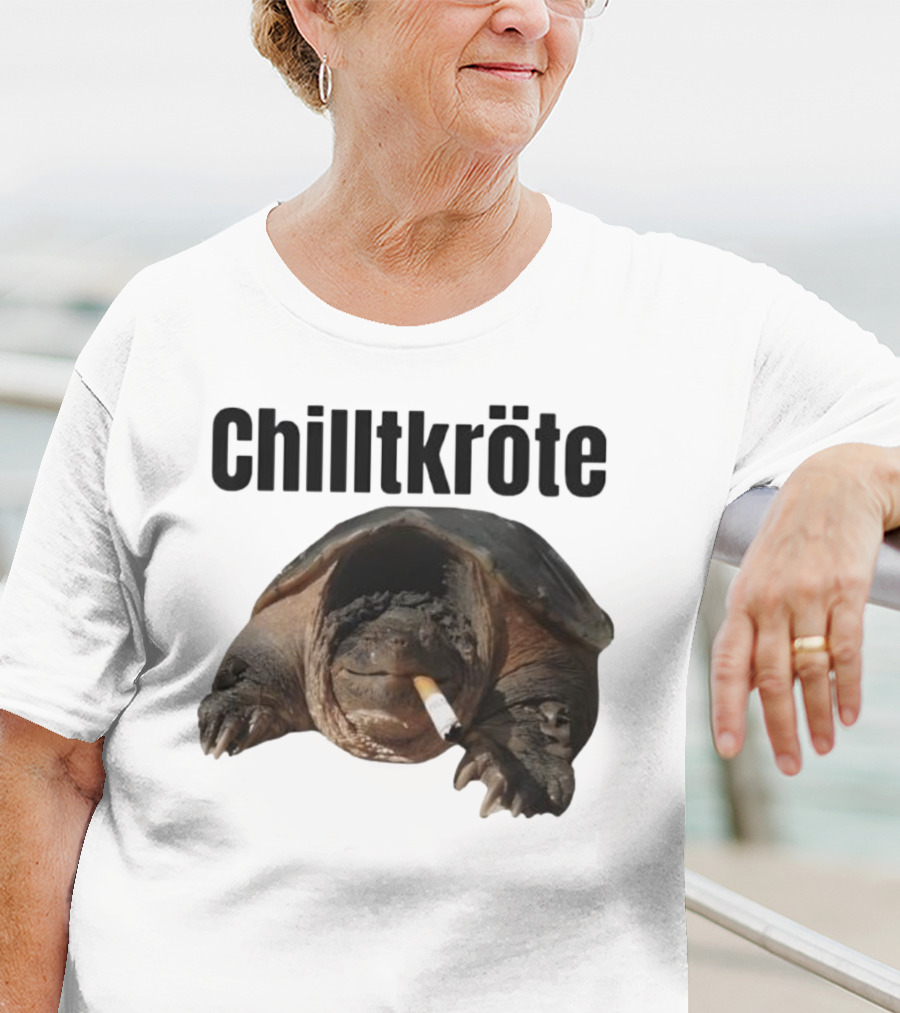 Chilltkröte Snapping Turtle With Cigarette Chelydra Serpentina T-Shirt