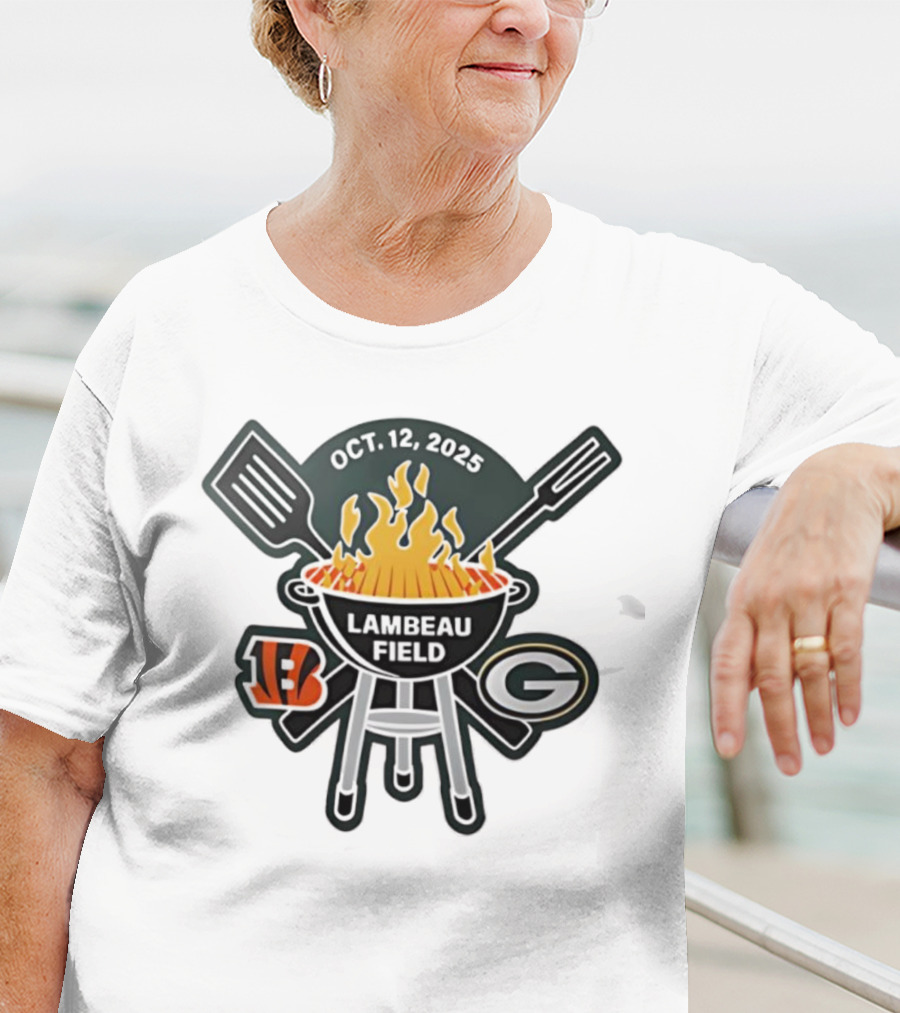 Green Bay Packers Cincinnati Bengals Lambeau Field October 12 2025 BBQ Tailgate Event T-Shirt