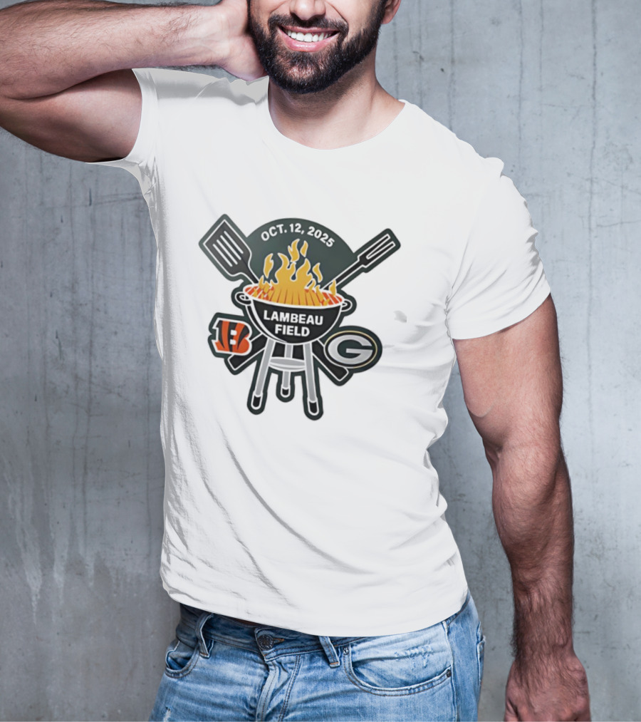 Green Bay Packers Cincinnati Bengals Lambeau Field October 12 2025 BBQ Tailgate Event T-Shirt