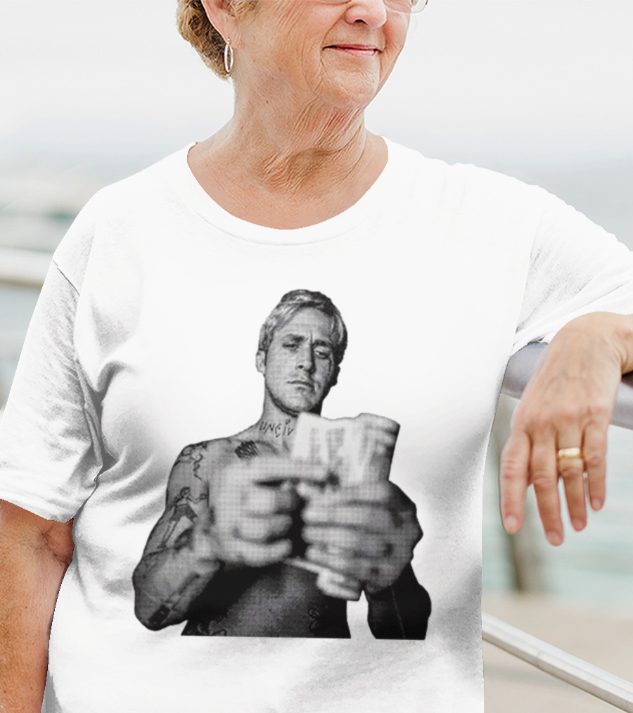 Handsome Luke Counting Money Tattoo Portrait T-Shirt
