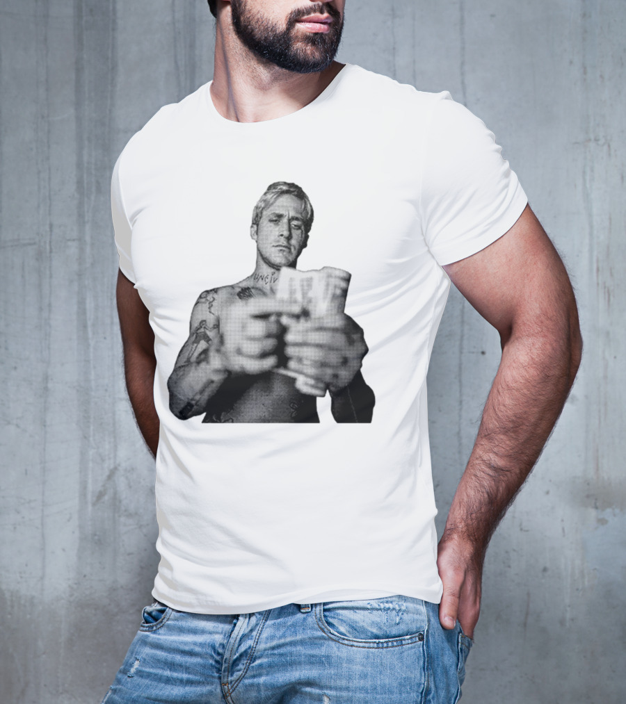 Handsome Luke Counting Money Tattoo Portrait T-Shirt