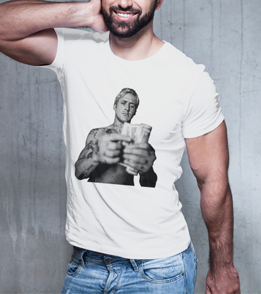 Handsome Luke Counting Money Tattoo Portrait T-Shirt