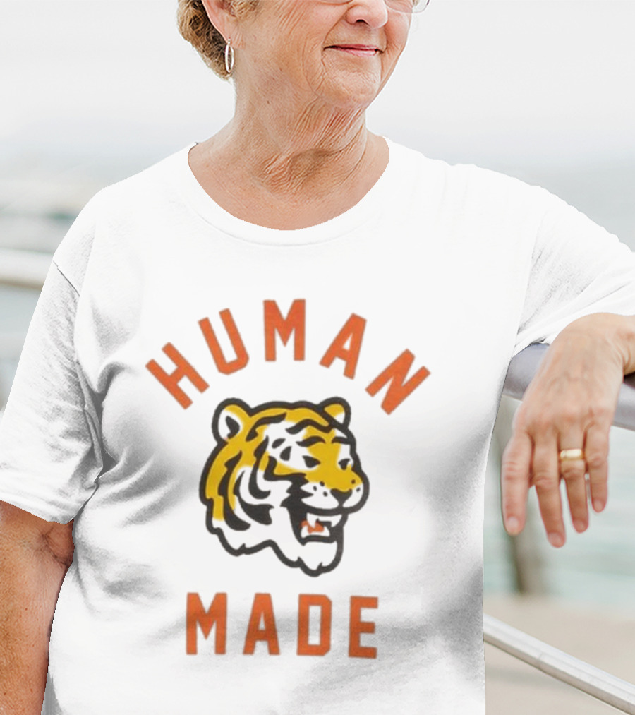 Human Made Tiger Head Vintage Style T-Shirt