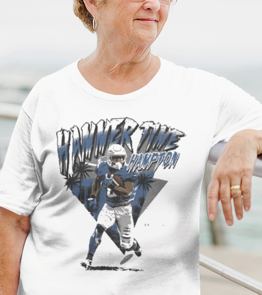 Hammer Time Hampton Los Angeles Chargers Football Palm Trees Icon T-Shirt