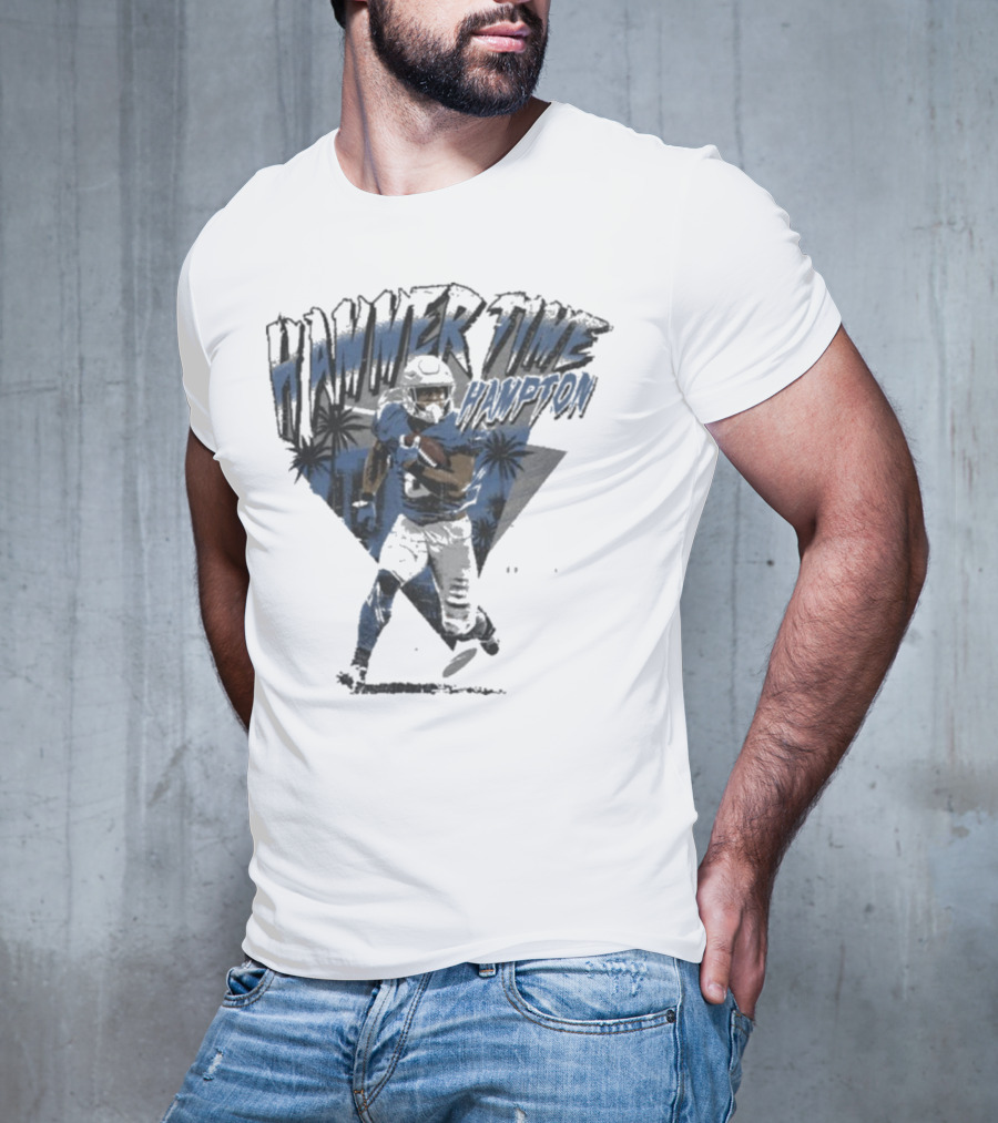 Hammer Time Hampton Los Angeles Chargers Football Palm Trees Icon T-Shirt