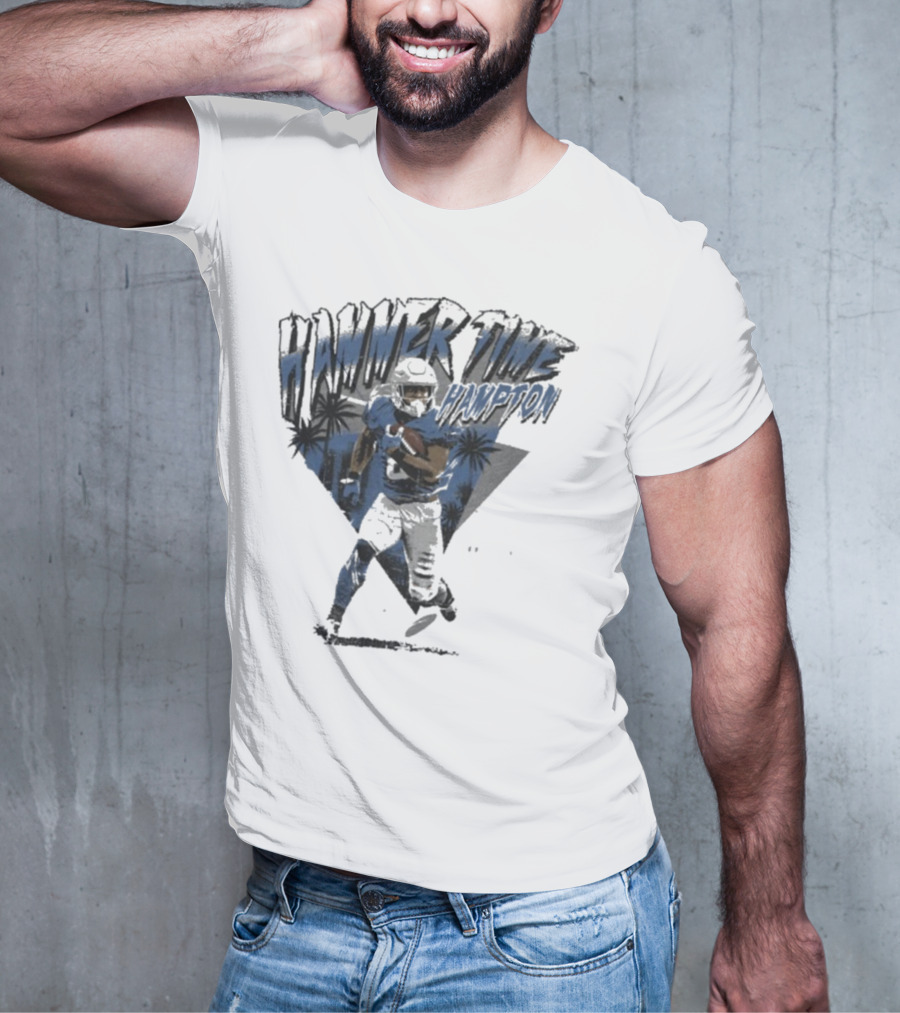 Hammer Time Hampton Los Angeles Chargers Football Palm Trees Icon T-Shirt