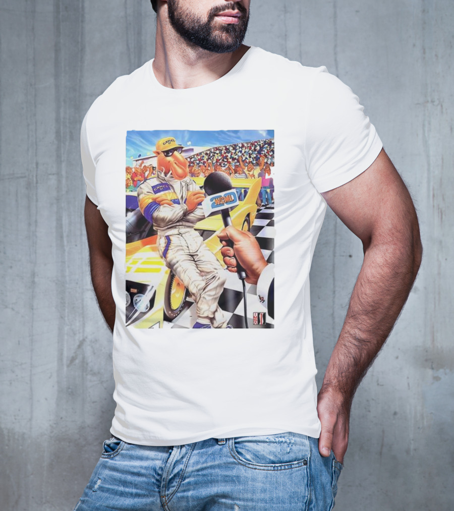 Camel GT Racing Driver Interview Checkered Flag Scene T-Shirt