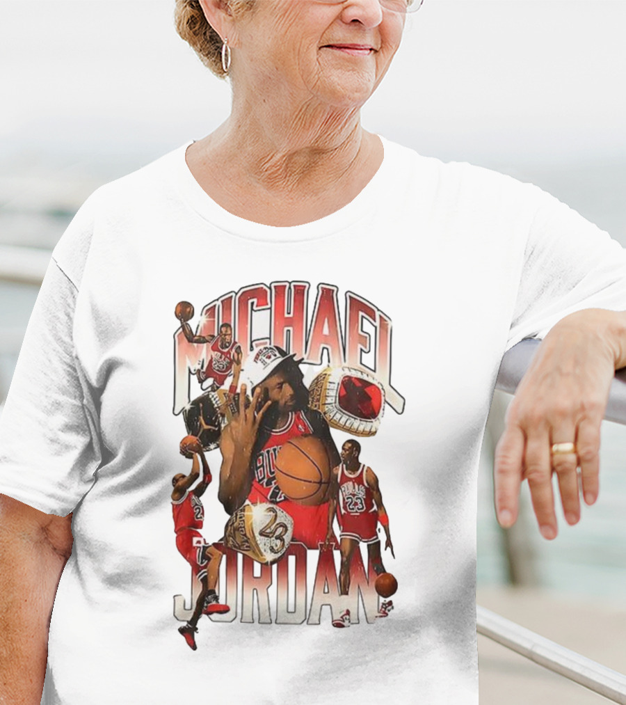 Michael Jordan NBA Bulls Champion Iconic Moments T-Shirt