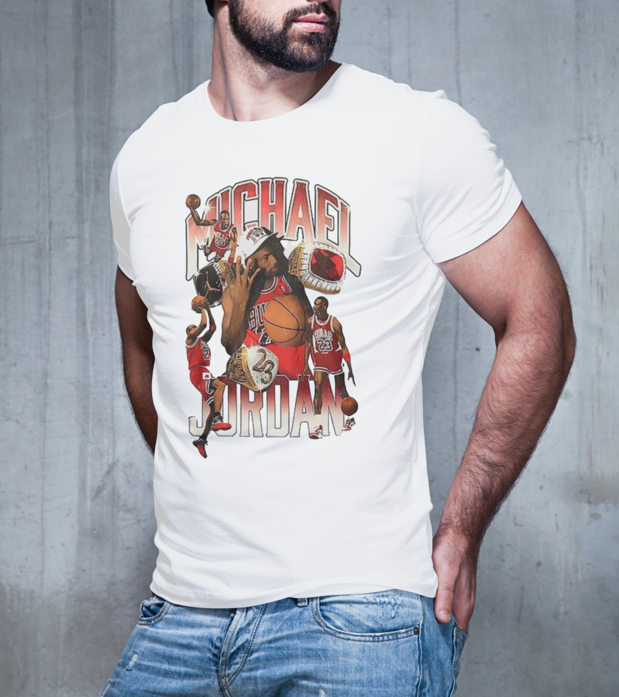 Michael Jordan NBA Bulls Champion Iconic Moments T-Shirt
