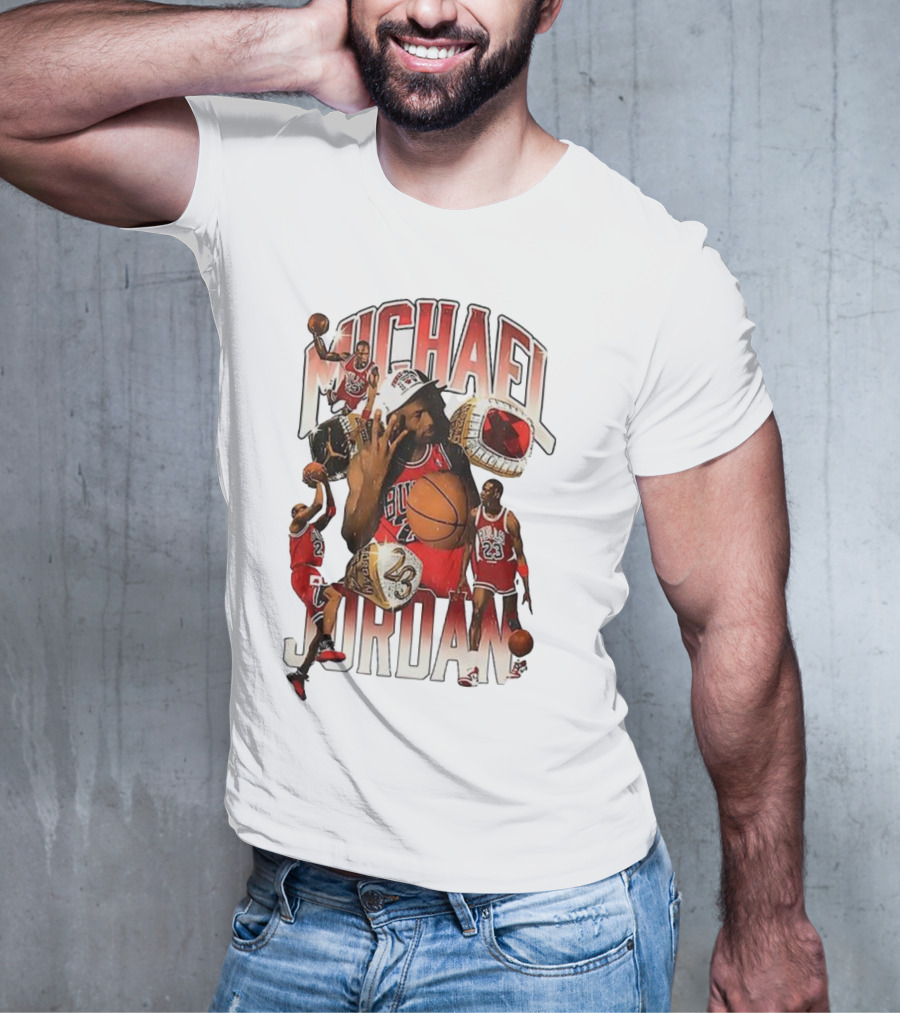 Michael Jordan NBA Bulls Champion Iconic Moments T-Shirt