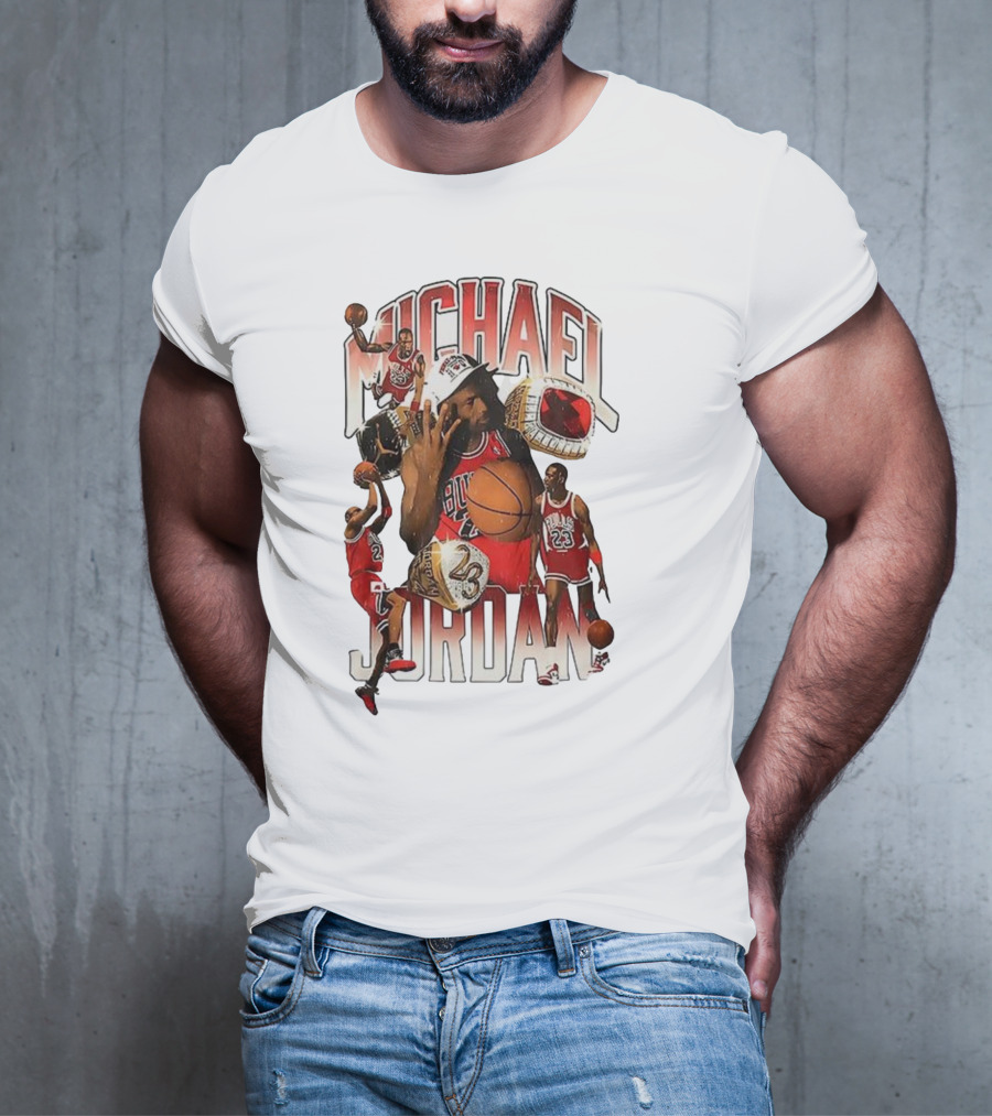 Michael Jordan NBA Bulls Champion Iconic Moments T-Shirt
