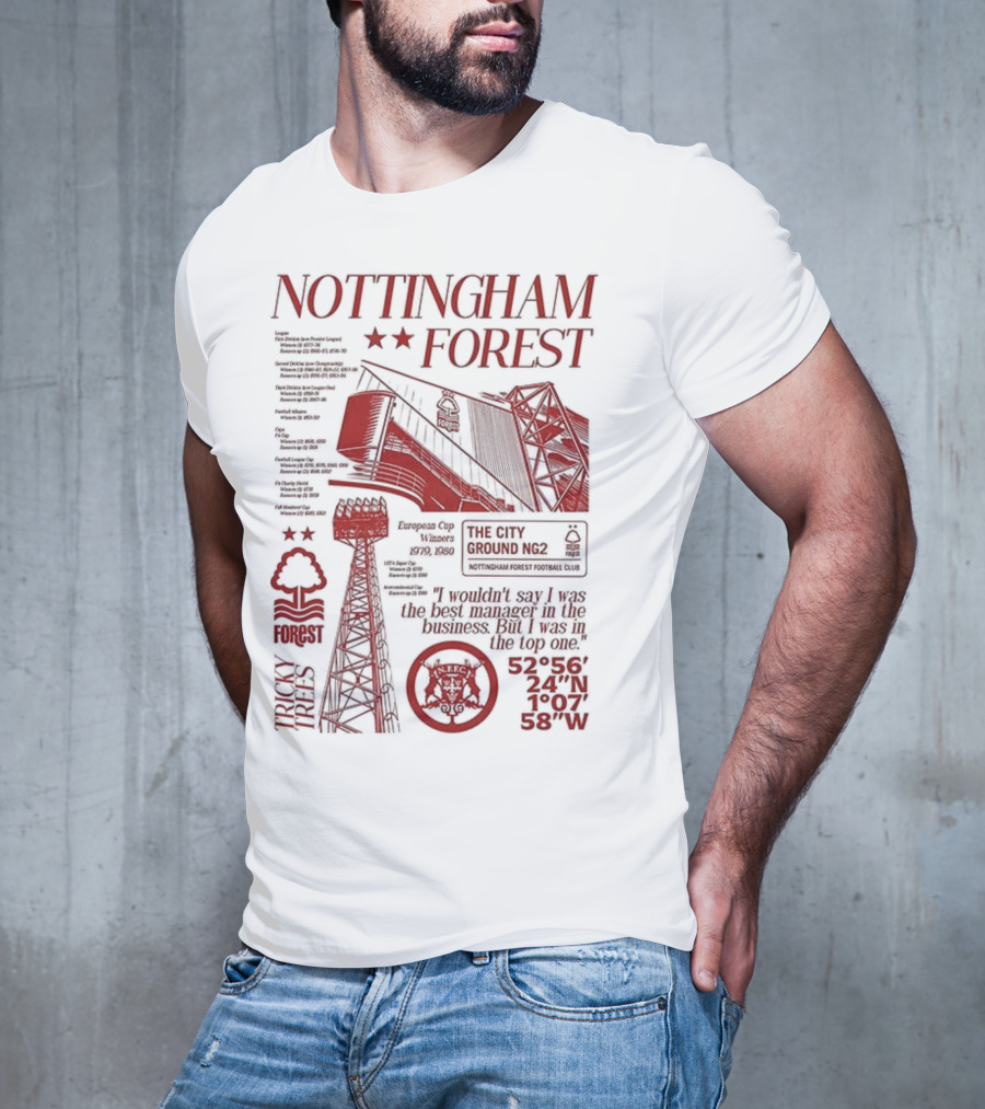 Nottingham Forest Premier League City Ground Nottinghamshire Football Club T-Shirt
