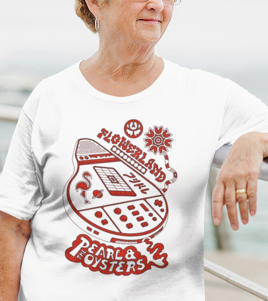 Flowerland Pearl & The Oysters Flamingo Synth Graphic T-Shirt