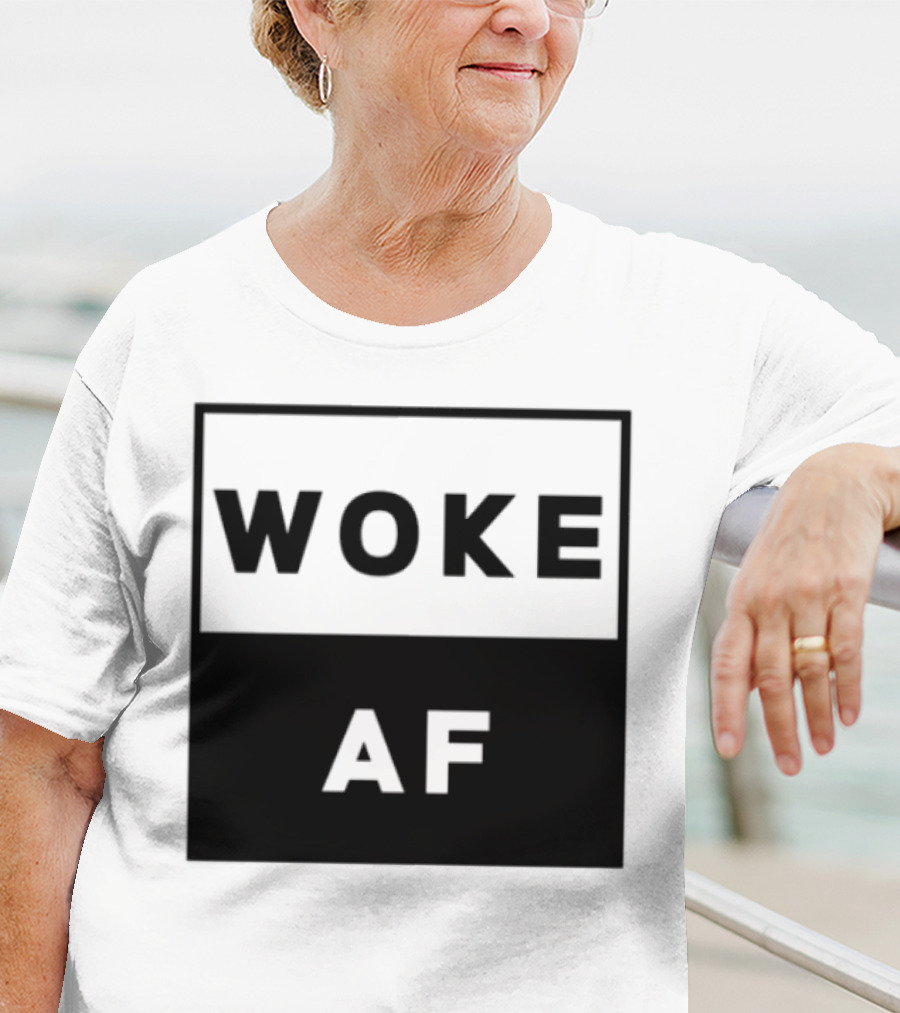 David Wearing Woke Af Bold Statement Trendy Phrase T-Shirt