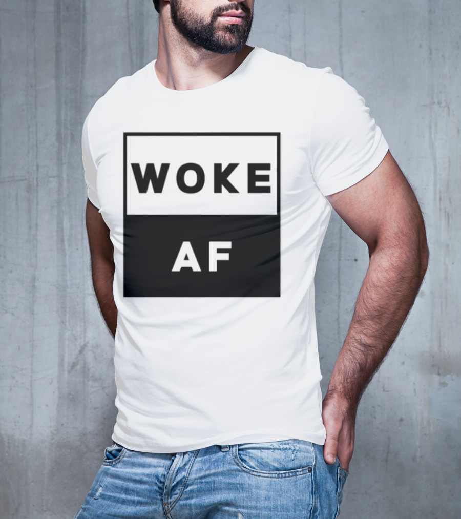 David Wearing Woke Af Bold Statement Trendy Phrase T-Shirt