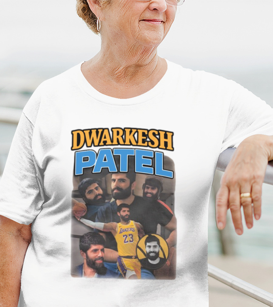 Dwarkesh Patel Lakers 23 Basketball Tribute T-Shirt