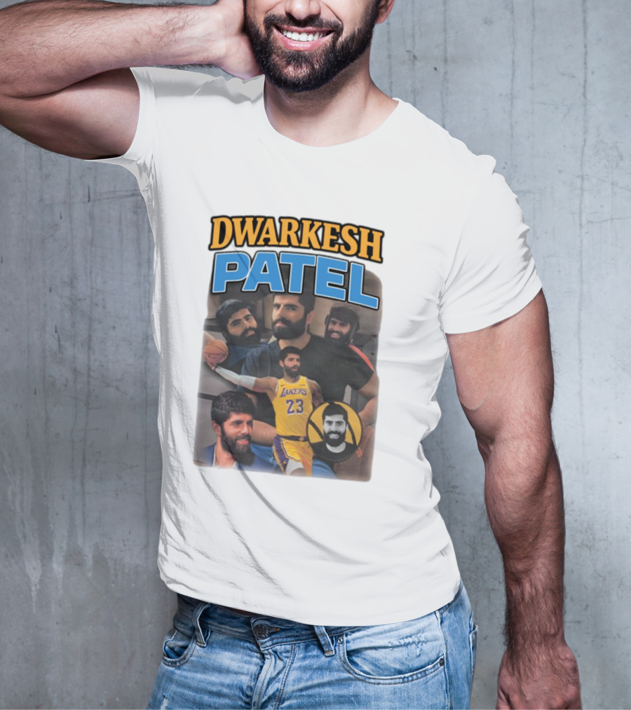 Dwarkesh Patel Lakers 23 Basketball Tribute T-Shirt
