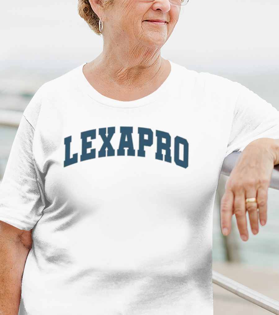 Emotionalclub Lexapro Arch Style Text T-Shirt