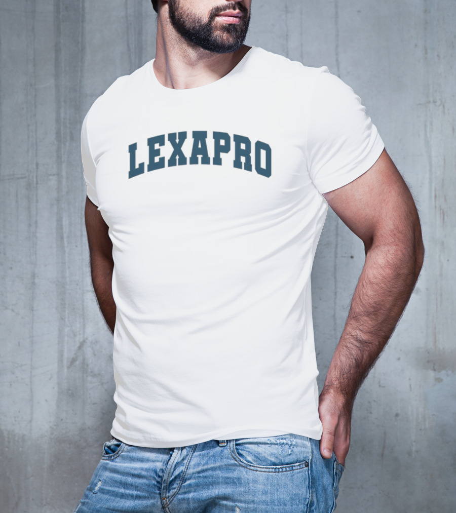 Emotionalclub Lexapro Arch Style Text T-Shirt