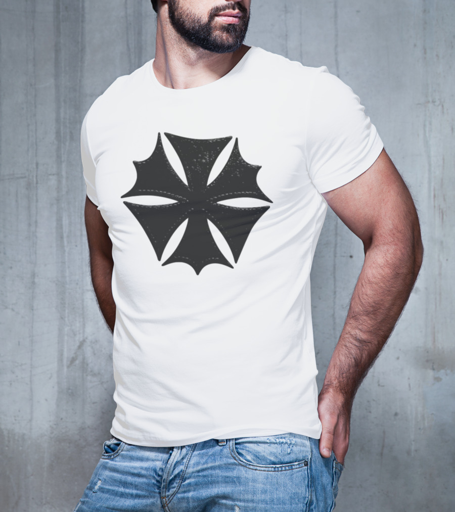 Hardstone Psycho Iron Cross Symbol Black T-Shirt