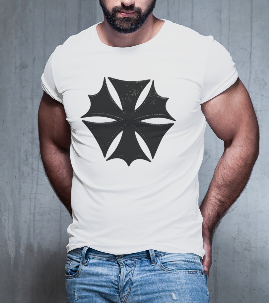 Hardstone Psycho Iron Cross Symbol Black T-Shirt
