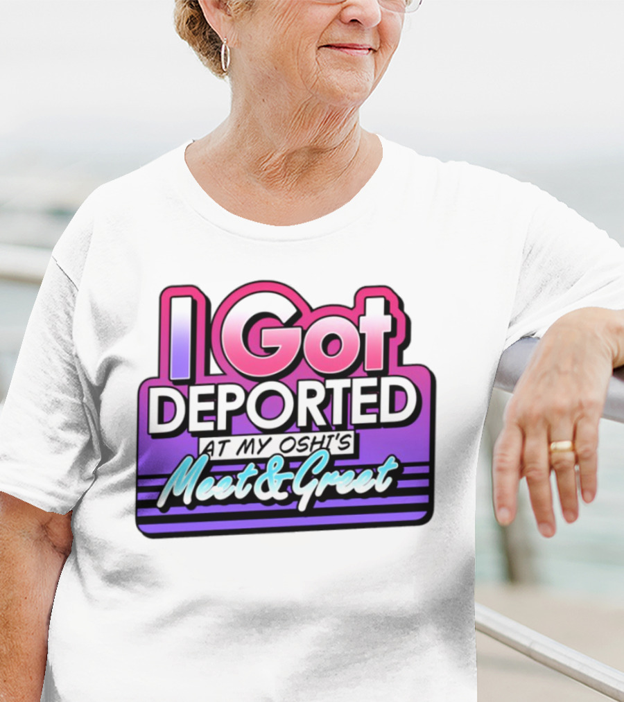 I Got Deported At My Oshi's Meet & Greet Retro Vaporwave Style T-Shirt