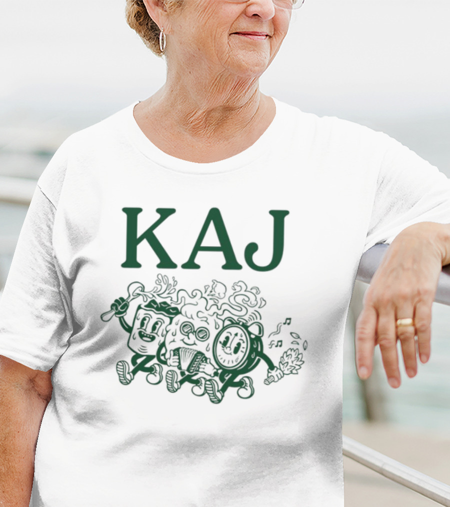 Kaj Retro Cartoon Floral Characters T-Shirt
