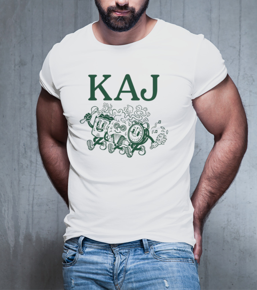 Kaj Retro Cartoon Floral Characters T-Shirt