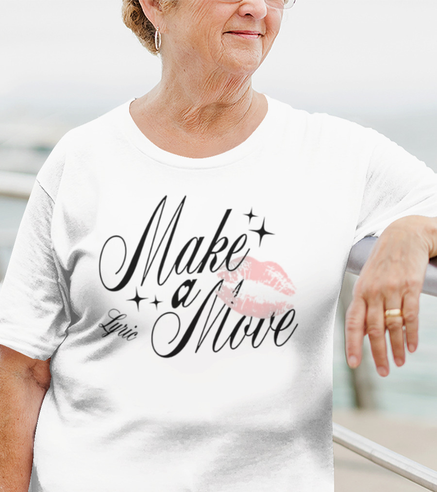 Kiss Make A Move Lips Artistry With Stars T-Shirt