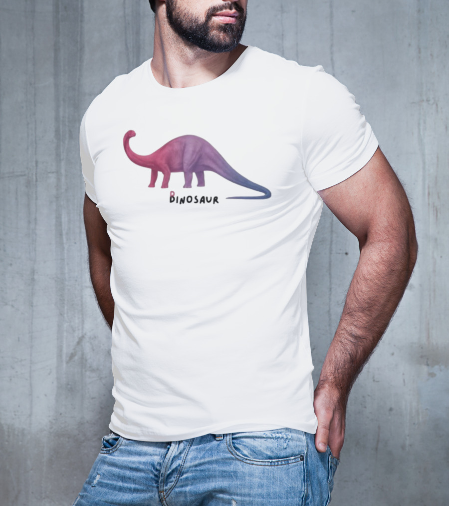 Pridecore Binosaur Dinosaur LGBTQ Rainbow Colors T-Shirt