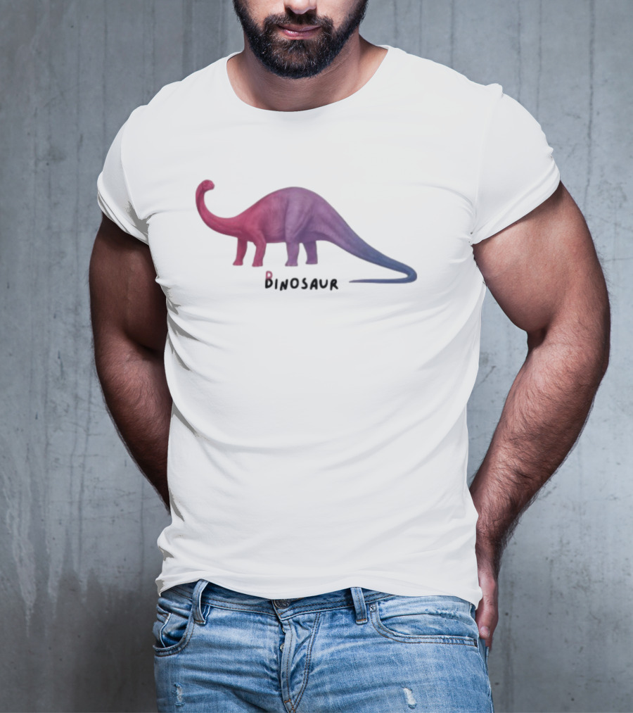 Pridecore Binosaur Dinosaur LGBTQ Rainbow Colors T-Shirt