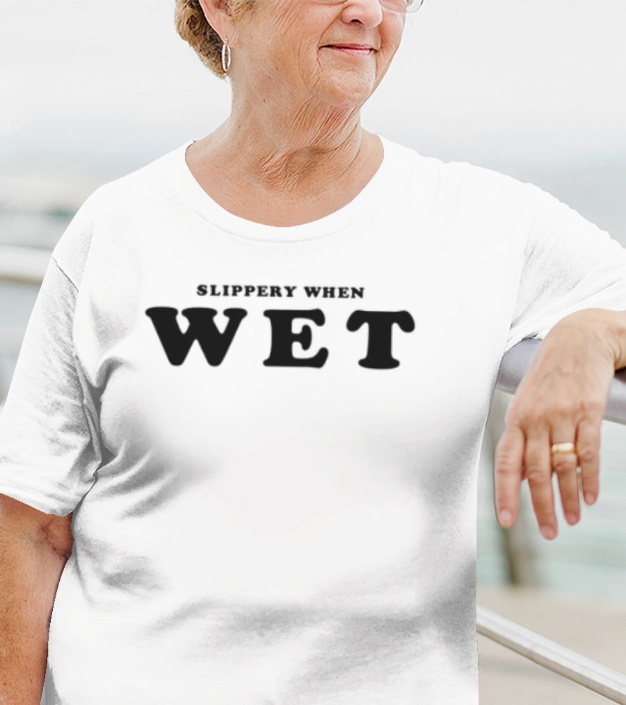 Renee Rapp Slippery When Wet Retro Block Lettering T-Shirt