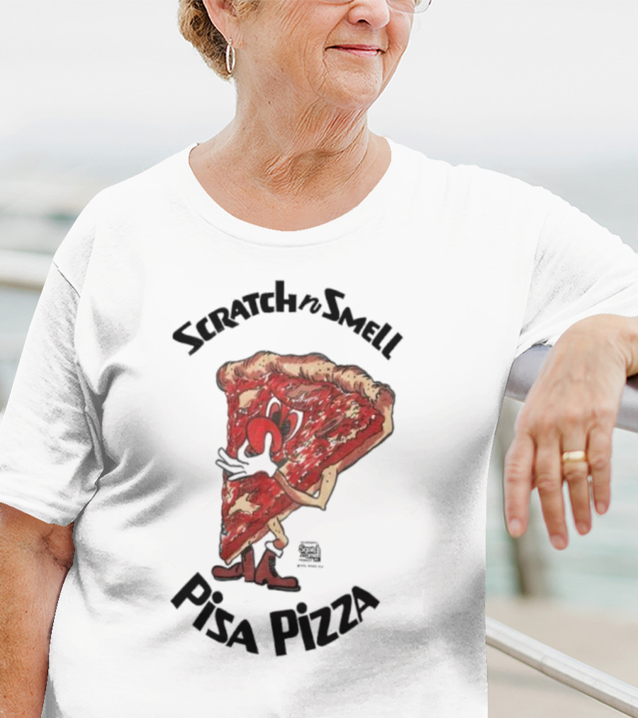 Scratchn Smell Pisa Pizza Slice Fun T-Shirt