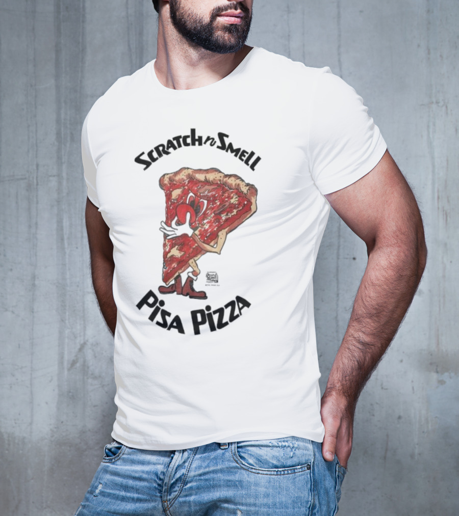 Scratchn Smell Pisa Pizza Slice Fun T-Shirt