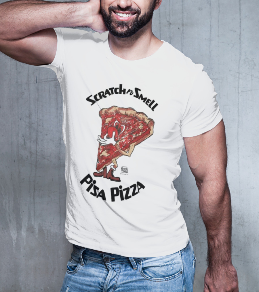 Scratchn Smell Pisa Pizza Slice Fun T-Shirt