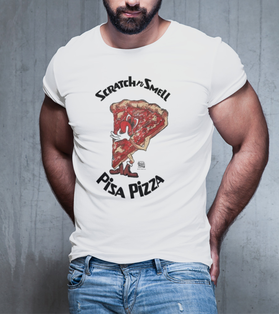 Scratchn Smell Pisa Pizza Slice Fun T-Shirt
